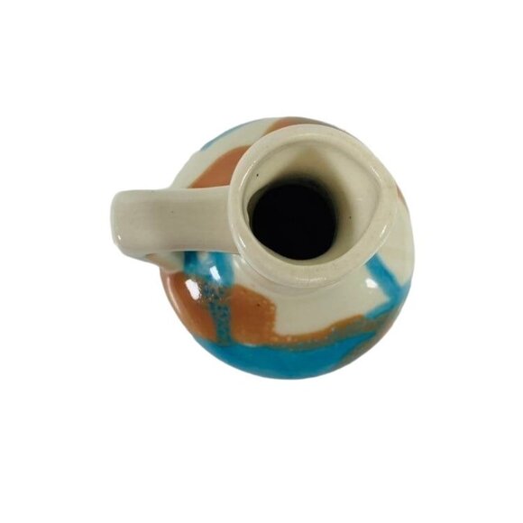 Vintage Art Pottery Pitcher Vase Glaze Cottagecore Rustic Shelf Decor Pottery - Picture 6 of 11